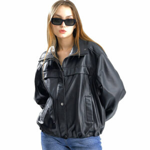 Black Bomber - sportowy skórzany look