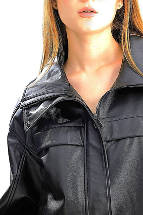 Black Bomber - sportowy skórzany look - obrazek 8